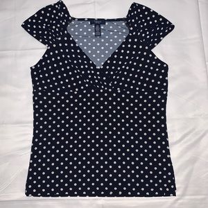 Chaps Polka Dot Sleeveless Top